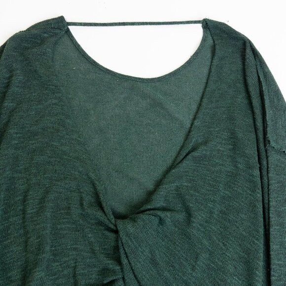 Free People Shadows Hacci Twist Back Top Green Small - Picture 8 of 11